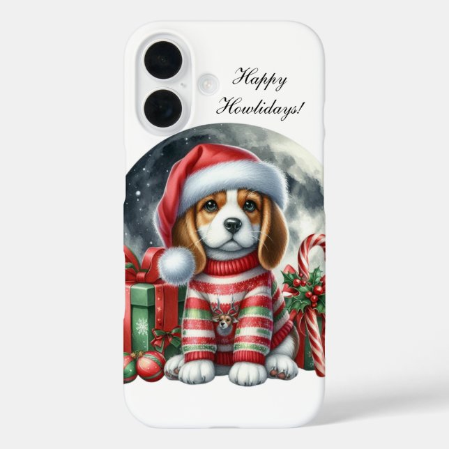 Weihnachtshund personalisierbar Case-Mate iPhone hülle (Rückseite)