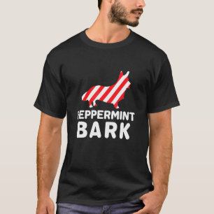 Weihnachtshund-Pfefferminzrinden-Corgi T-Shirt