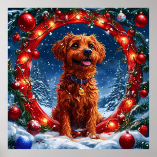 Weihnachtshund Poster