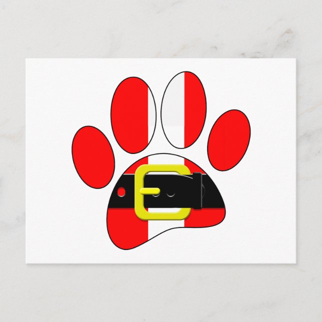 Weihnachtshund Postkarte (Vorderseite)