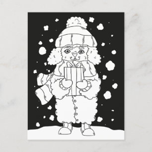 Weihnachtshund Postkarte