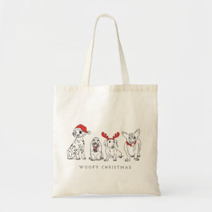 Weihnachtshund Puns Santa Dogs Woofy Weihnachten Tragetasche