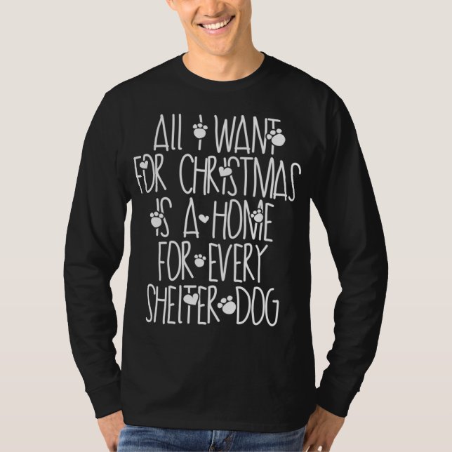 Weihnachtshund rettet für jeden Hund in der Unterk T-Shirt (Vorderseite)