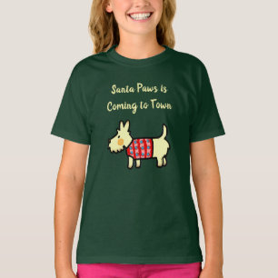 Weihnachtshund Santa Pfoten Festiver Welpe T-Shirt