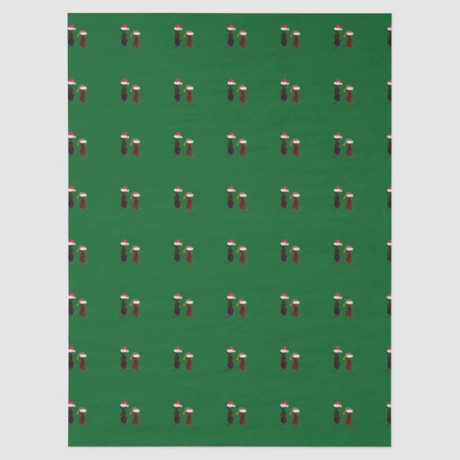 Weihnachtshund Seidenpapier (Vorderseite)