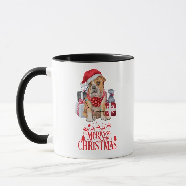 Weihnachtshund Tasse (Links)