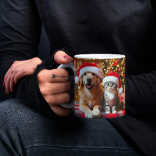 Weihnachtshund und Weihnachtskatze Verwandlungstasse