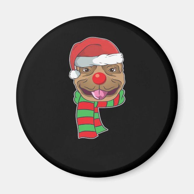 Weihnachtshund Weihnachten Weihnachtsgebäck Weihna Magnet (Vorne)
