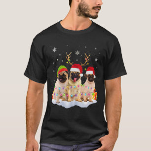 Weihnachtshund , Weihnachts-Mops Pajama Men Gif T-Shirt