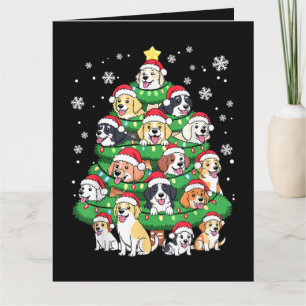 Weihnachtshundbaum - Niedliche Fröhliche Weihnacht Karte