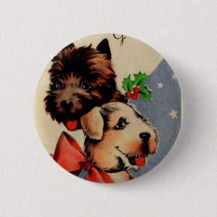 Weihnachtshündchen Button
