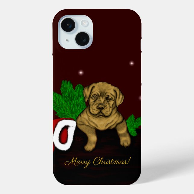 Weihnachtshündchen Case-Mate iPhone Hülle (Rückseite)