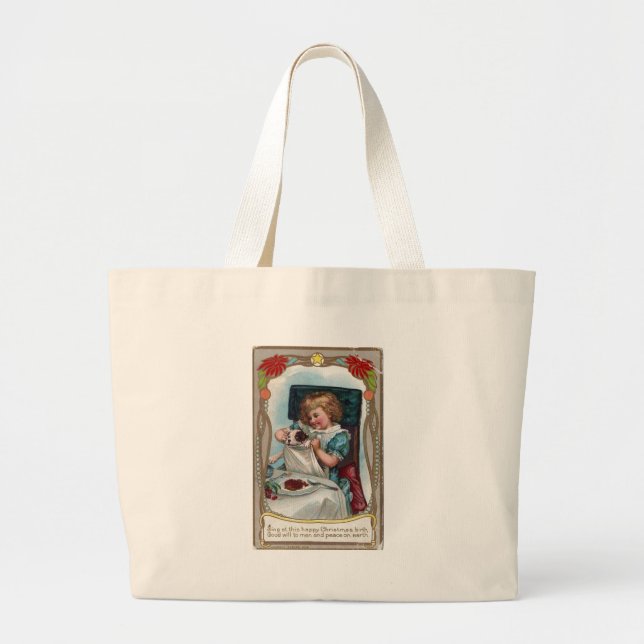 Weihnachtshündchen Jumbo Stoffbeutel (Vorne)