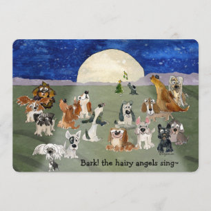 Weihnachtshunde Cartoon Karte 5" x 7" Einladungen