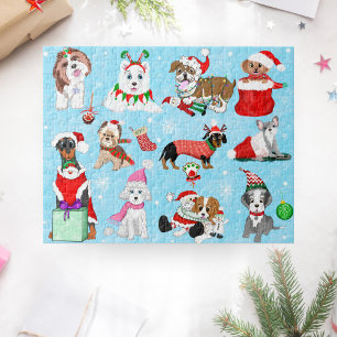 Weihnachtshunde-Feier Puzzle