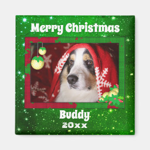 Weihnachtshunde Foto Niedliches Geschenk Magnet