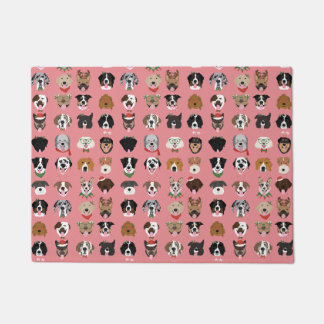 Weihnachtshunde-Gesichtsmuster Fußmatte