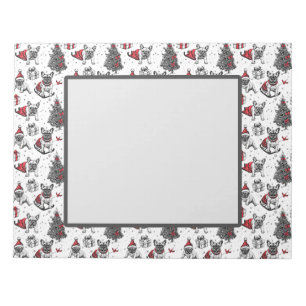 Weihnachtshunde im Kunstbuchstil Notizblock