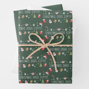 Weihnachtshunde Kaffee Mama Cozy Winter Haustierli Geschenkpapier Set