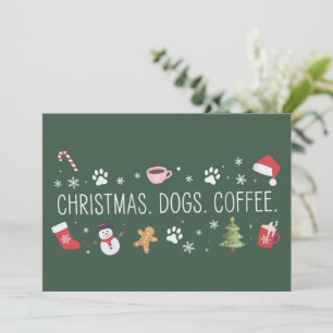 Weihnachtshunde Kaffee Mama Cozy Wintertierliebhab Feiertagskarte