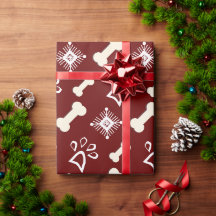 Weihnachtshunde Knochen-Schneeflocke Muster