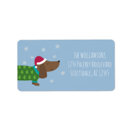 Weihnachtshunde-Rücksendeadresse-Etikett Adressaufkleber