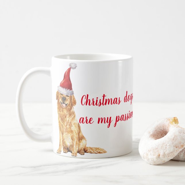 Weihnachtshunde sind mein Passionsangebot für Hund Kaffeetasse (Mit Donut)