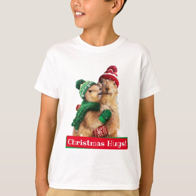 Weihnachtshunde T-Shirt (Vorderseite)