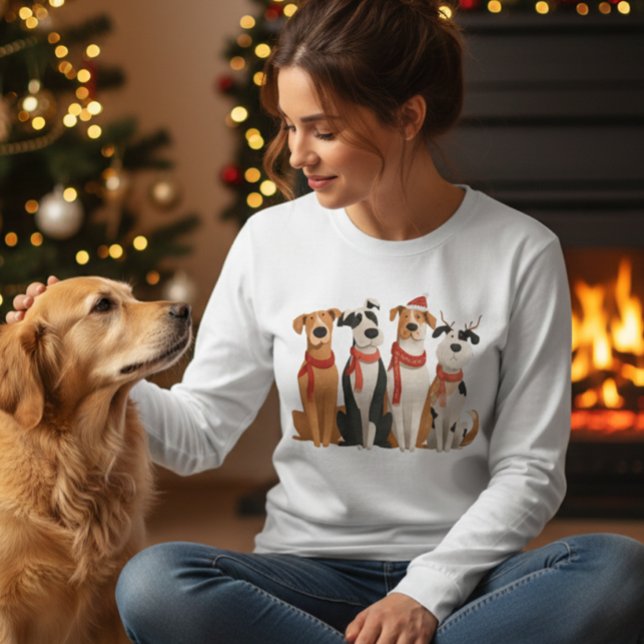 Weihnachtshunde Tri-Blend Shirt (Von Creator hochgeladen)