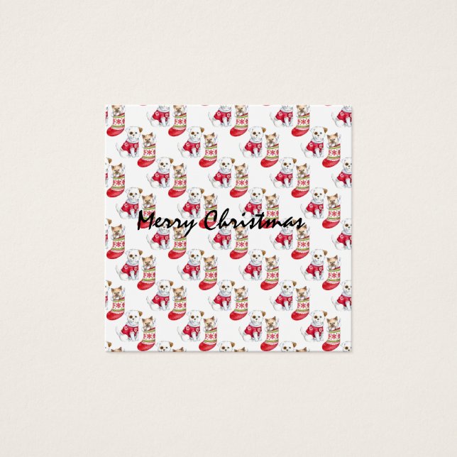 Weihnachtshunde und Katzen-Strümpfe (Vorderseite)