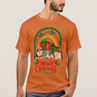 Weihnachtshunde wünscht frohen Weihnachtsjungen Ka T-Shirt