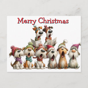 Weihnachtshundeklänge Postkarte