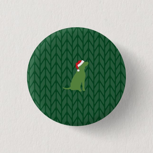 Weihnachtshundeknopf Button (Vorderseite)