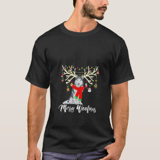 Weihnachtshusky Rentier Weihnachten Frauen Lustig T-Shirt