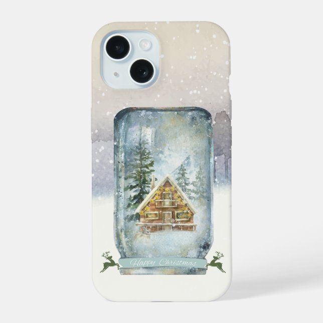 Weihnachtshütte  iPhone 15 hülle (Rückseite)