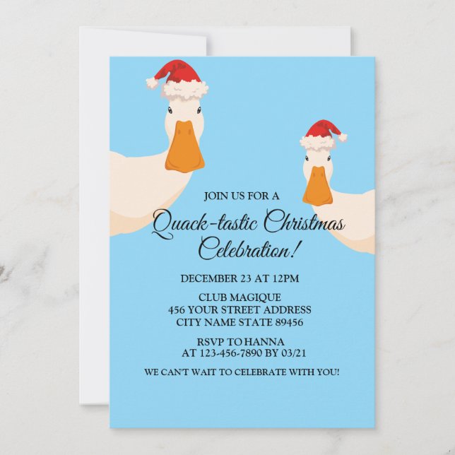 Weihnachtshutte, niedliche, lustige, minimalistisc einladung (Vorderseite)