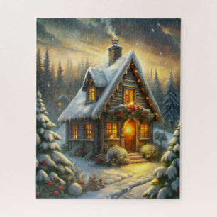 Weihnachtshütten-Puzzle Puzzle