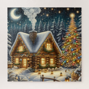 Weihnachtshütten-Puzzle Puzzle
