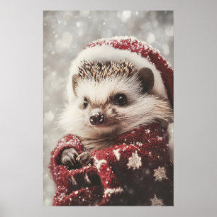 Weihnachtsigel-Druck, Lustige Feiertags-Wandkunst Poster
