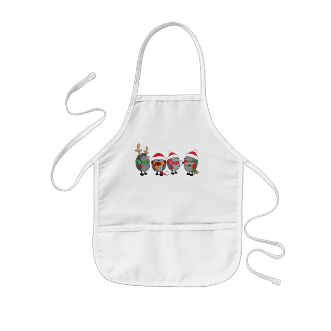 Weihnachtsigel Kinderschürze (Vorne)