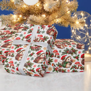 Weihnachtsigel Waldwünsche Geschenkpapier