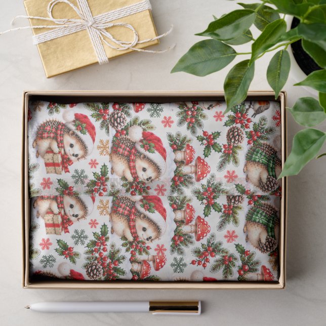 Weihnachtsigel Waldwünsche Seidenpapier (Geschenk)