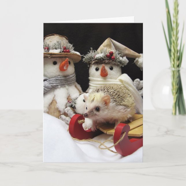 WeihnachtsIgels-Saisonkarte Feiertagskarte (Vorderseite)