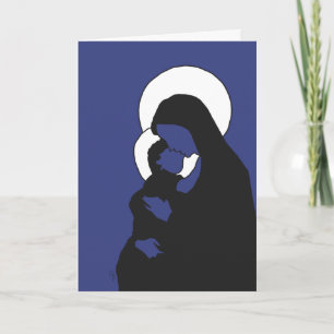 Weihnachtsikonen-Karte - Mary und Baby Jesus Feiertagskarte