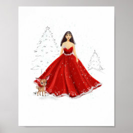 Weihnachtsillustration Poster
