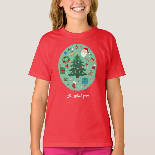 Weihnachtsillustrationen Urlaub T-Shirt (Vorderseite)