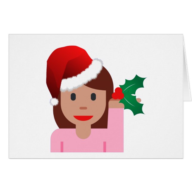 Weihnachtsinformationsmädchen Emoji (Vorderseite (Horizontal))