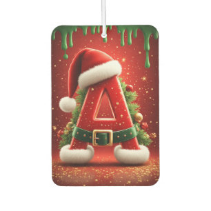 Weihnachtsinitiale A Für Feiertagsgeschenke Autolufterfrischer