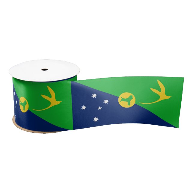 Weihnachtsinsel Flag Satin Ribbon Satinband (Spule)