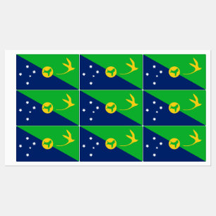 Weihnachtsinsel-Flagge Etiketten